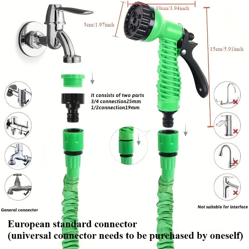 Tubo da Giardino ad Alta Pressione con Ugello Spray – Resistente, Versatile e Facile da Usare