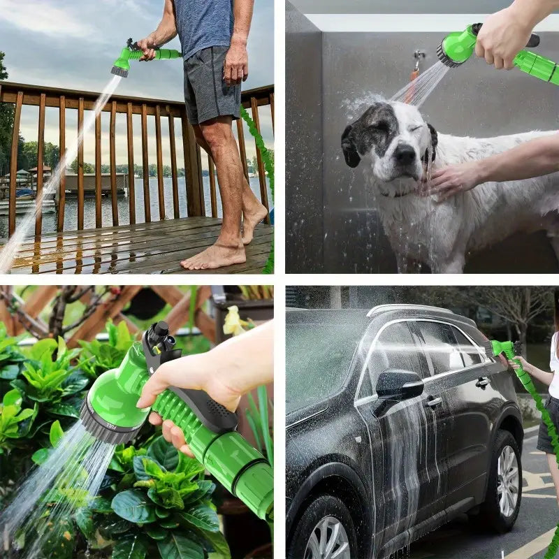 Tubo da Giardino ad Alta Pressione con Ugello Spray – Resistente, Versatile e Facile da Usare